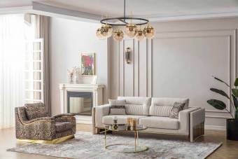 Комплект мягкой мебели Belluno Grand (светлый) 3+1